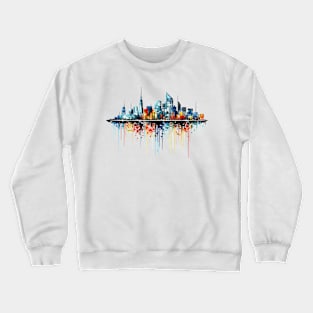 City Skylines Urbain World Fun Life Abstract Crewneck Sweatshirt